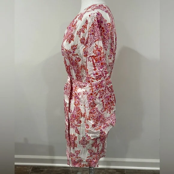 Anthropologie Plum Pretty Sugar Bridal Robe Red/Purple Floral - NIP - Picture 5 of 8